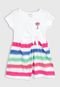 Vestido Brandili Infantil Listrado Branco - Marca Brandili