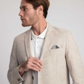 Blazer Docthos Slim Sarja Leve Meio Forro Blazer Docthos Slim Sarja Leve Meio Forro 005 BEGE 46 - Marca Docthos