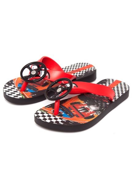 Chinelo Hot Wheels Tyre Inf Preto - Marca Grendene Kids