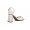 Sandália Feminina Salto Médio com Strass Napa Off White - Marca Carolla Shoes