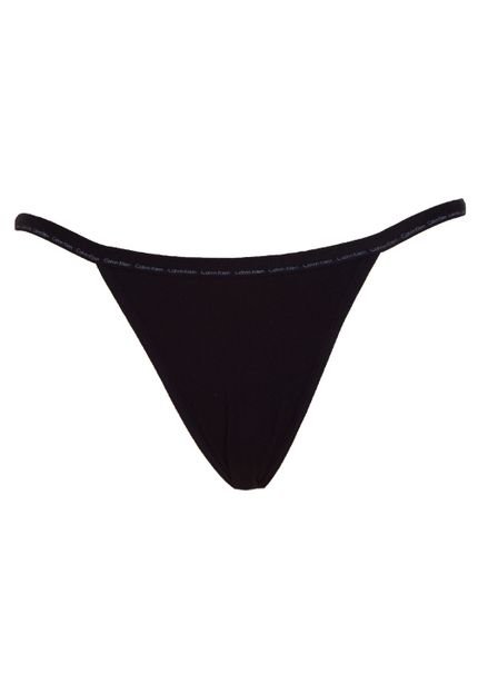 Calcinha Calvin Klein Underwear String Key Styles Preta - Marca Calvin Klein Underwear