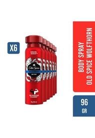 Pack 6 Body Spray Wolfthorn Old Spice