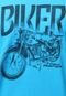Camiseta Colcci Slim Biker Azul - Marca Colcci