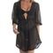 Saida de Praia Kaftan Curto Daniela Tombini Santorini Preto - Marca Daniela Tombini