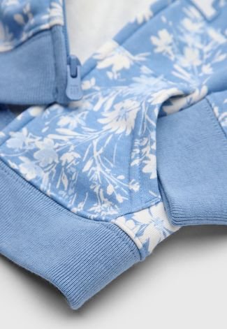 Blusa Infantil de Moletom GAP Floral Azul