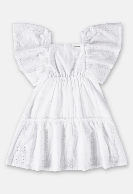 Vestido Infantil em Tricoline Up Baby Branco - Marca Up Baby