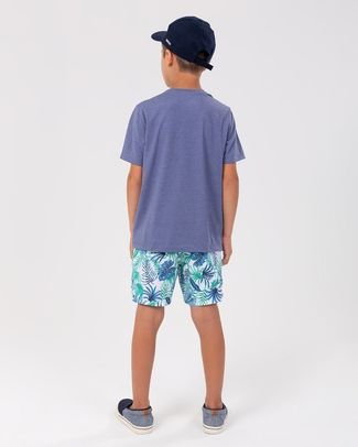 Conjunto Camiseta E Short Tactel Infantil Masculino Onda Marinha