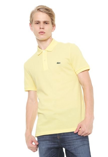 Camisa Polo Lacoste Slim Lisa Amarela - Marca Lacoste