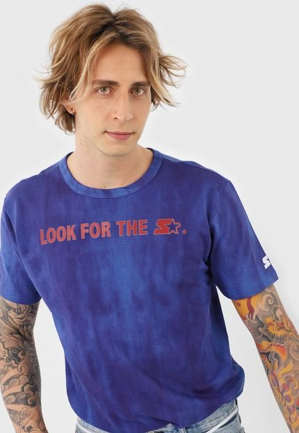 Camiseta S Starter Tie Dye Look For The  Azul/Roxo - Marca S Starter