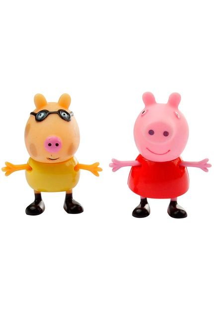 Mini Figura Peppa e Pedro e Estrela Rosa - Marca Estrela