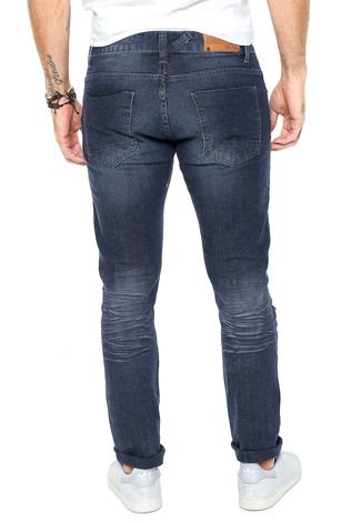 Calça Jeans Dixie Skinny Efect Azul-Marinho