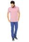 Camisa Polo VR Listras Rosa - Marca VR