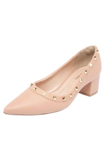 Scarpin DAFITI SHOES Tachas Nude - Marca DAFITI SHOES