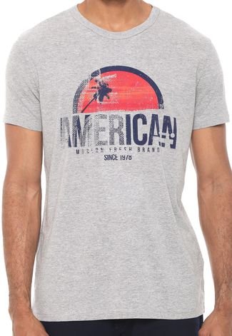 Camiseta Calvin Klein Jeans American Cinza