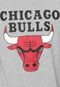 Camiseta New Era Logo Chicago Bulls Cinza - Marca New Era