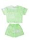 Conjunto Cropped e Short Menina Infantil Gloss Verde - Marca Gloss