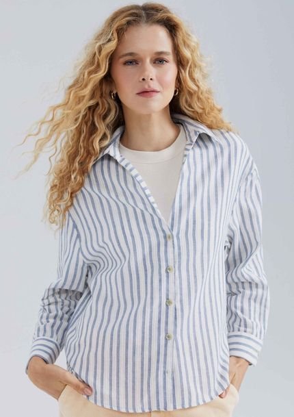 Camisa Feminina Manga Longa Listrada - Marca Hering