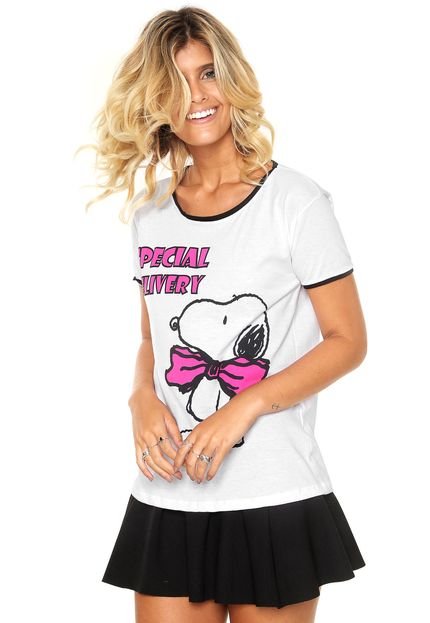 Camiseta FiveBlu Snoopy Delivery Branca - Marca FiveBlu