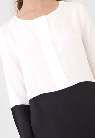 Camisa Calvin Klein Color Block Off-White