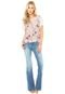 Blusa DAFITI ONTREND Floral Branca - Marca DAFITI ONTREND