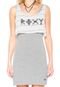 Vestido Roxy Curto Wave Dress Cinza/Branco - Marca Roxy