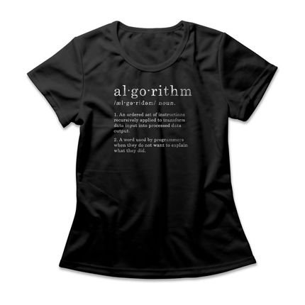 Camiseta Feminina Algorithm - Preto - Marca Studio Geek 