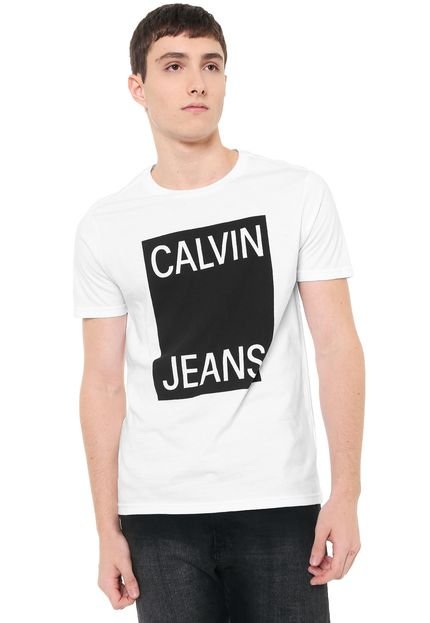 Camiseta Calvin Klein Jeans Logo Branca - Marca Calvin Klein Jeans