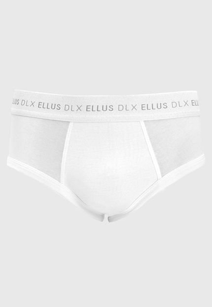 Cueca Ellus Slip Logo Branca - Marca Ellus