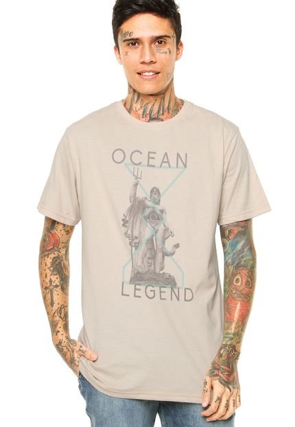 Camiseta Manga Curta Juice It Ocean Legend Bege - Marca Juice It