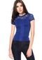 Blusa Aishty Renda Azul - Marca Aishty