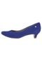 Scarpin Usaflex  Acamurçado Azul - Marca Usaflex