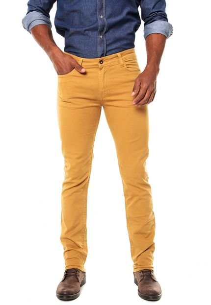 Calça Sarja Timberland Slim Fit Pockets Amarela - Marca Timberland