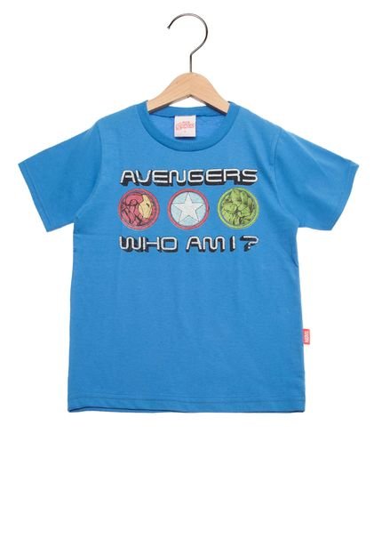 Camiseta Brandili Avengers Who Am I Infantil Azul - Marca Brandili