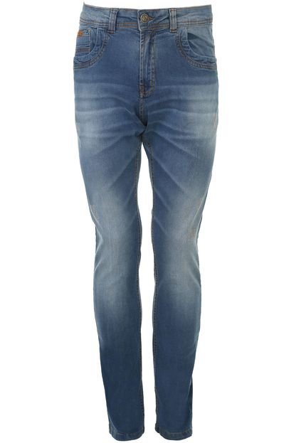 Calça Jeans Zune Slim Estonada Azul - Marca Zune