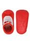 Meia Sapatilha com Sola Pimpolho Detalhe Infantil Vermelha - Marca Pimpolho