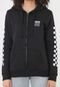 Moletom Flanelado Aberto Vans Word Check Hoodie Preto - Marca Vans