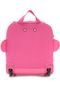 Mochila Kipling Escolar De Olhos Carry On Rosa - Marca Kipling