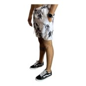 FreeSurf Short Voley Grey Flower - Branco - Marca DAFITI