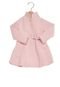 Sobretudo Carinhoso Fivela Infantil Rosa - Marca Carinhoso