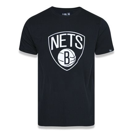 Camiseta New Era Regular Brooklyn Nets Preto - Marca New Era
