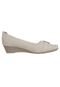 Scarpin Piccadilly Anabela Fivela Lateral Bege - Marca Piccadilly