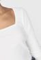 Blusa Hering Canelada Off-White - Marca Hering