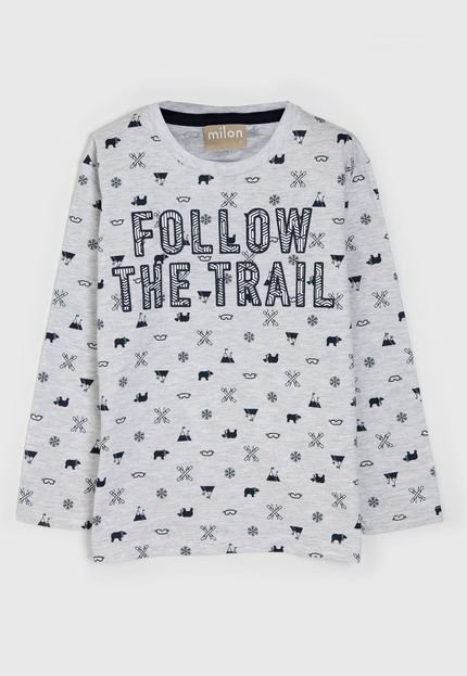 Camiseta Milon Infantil Trail Cinza - Marca Milon