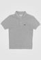 Camisa Polo Lacoste Kids Infantil Logo Cinza - Marca Lacoste Kids