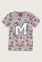 Camiseta Infantil Kamylus Mickey Mouse Cinza - Marca Kamylus