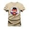 Camiseta Plus Size Unissex Algodão Estampada Monkey Fumaça - Bege - Marca Nexstar