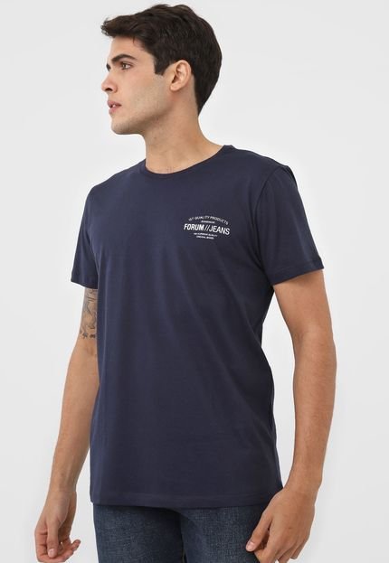 Camiseta Forum Lettering Azul-Marinho - Marca Forum