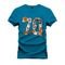 Camiseta Plus Size Agodão T-Shirt Unissex Premium Macia Estampada Famous - Azul - Marca Nexstar