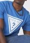 Camiseta Guess Logo Azul/Branca - Marca Guess