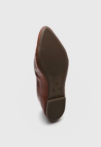 Sandália DAFITI SHOES Croco Caramelo - Compre Agora